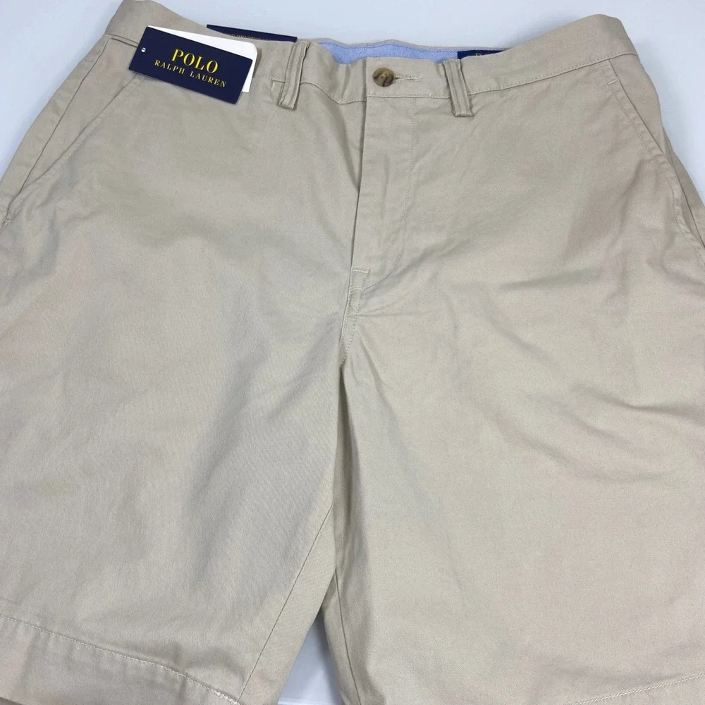 Polo Ralph Lauren Mens 38 Beige Chino Shorts NEW Stretch Classic Fit 9